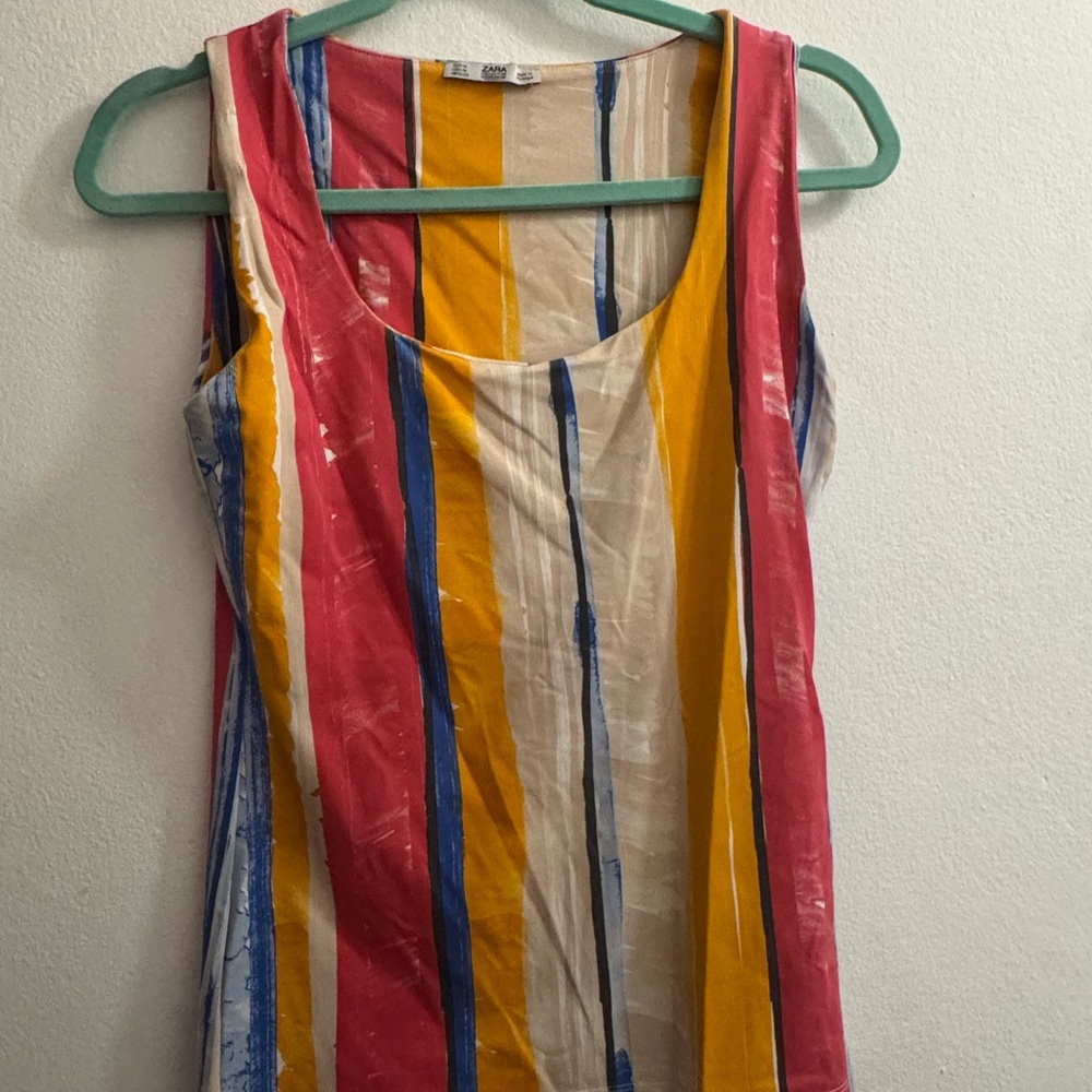 Zara Multicolor Striped Tank Top